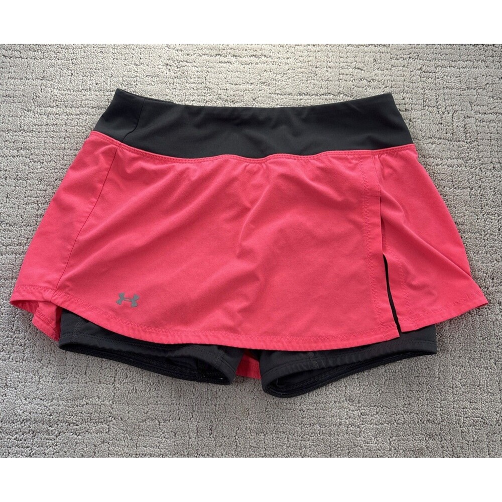 UNDER ARMOUR Women’s HeatGear Athletic Running Shorts Small/P Black Pink